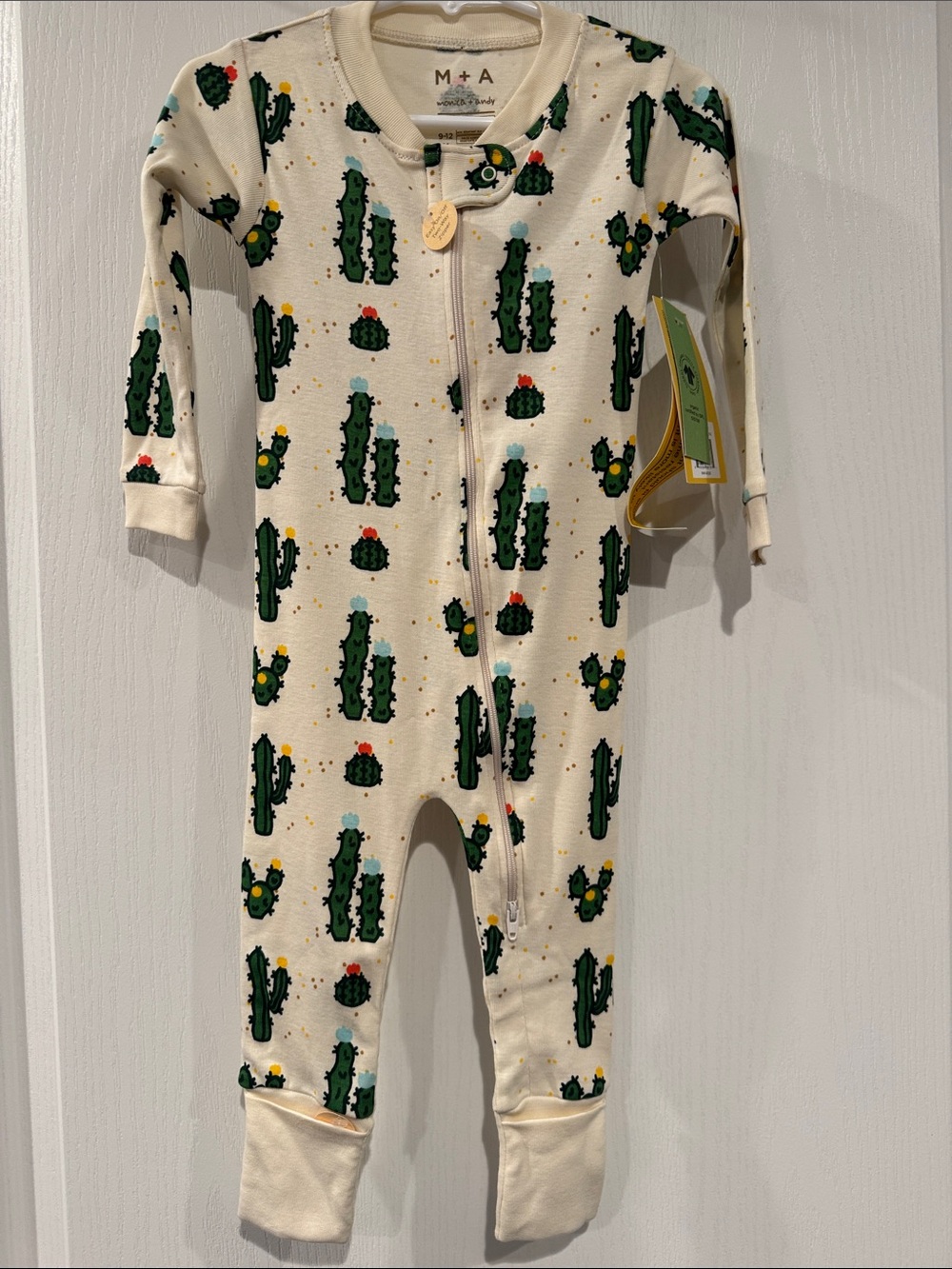 Monica & Andy Organic Cotton 9-12 Months Christmas Cactus Zippy